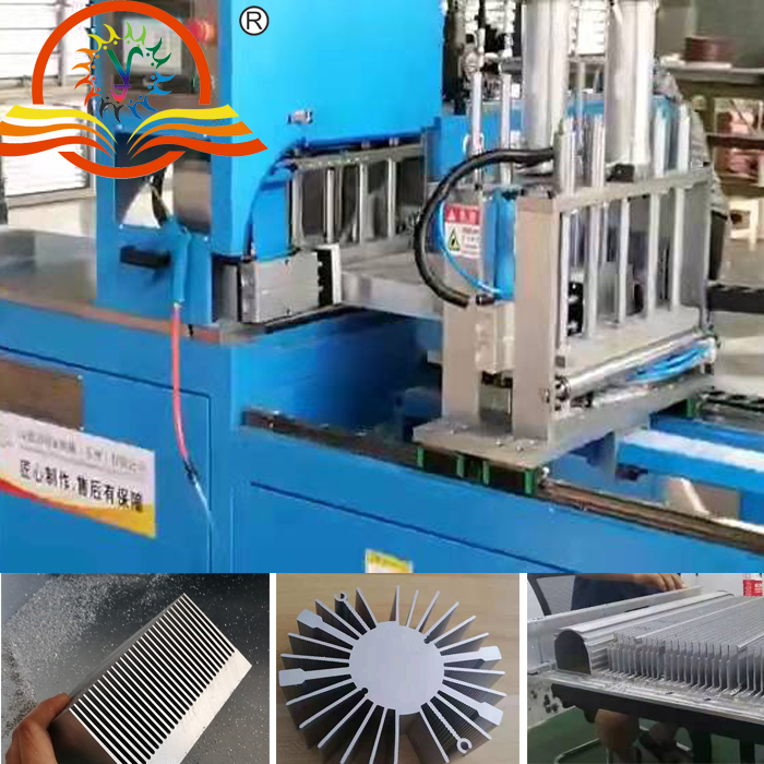 【無錫】鋁型材切割機(jī)450切割散熱器，當(dāng)天試切即刻達(dá)成合作