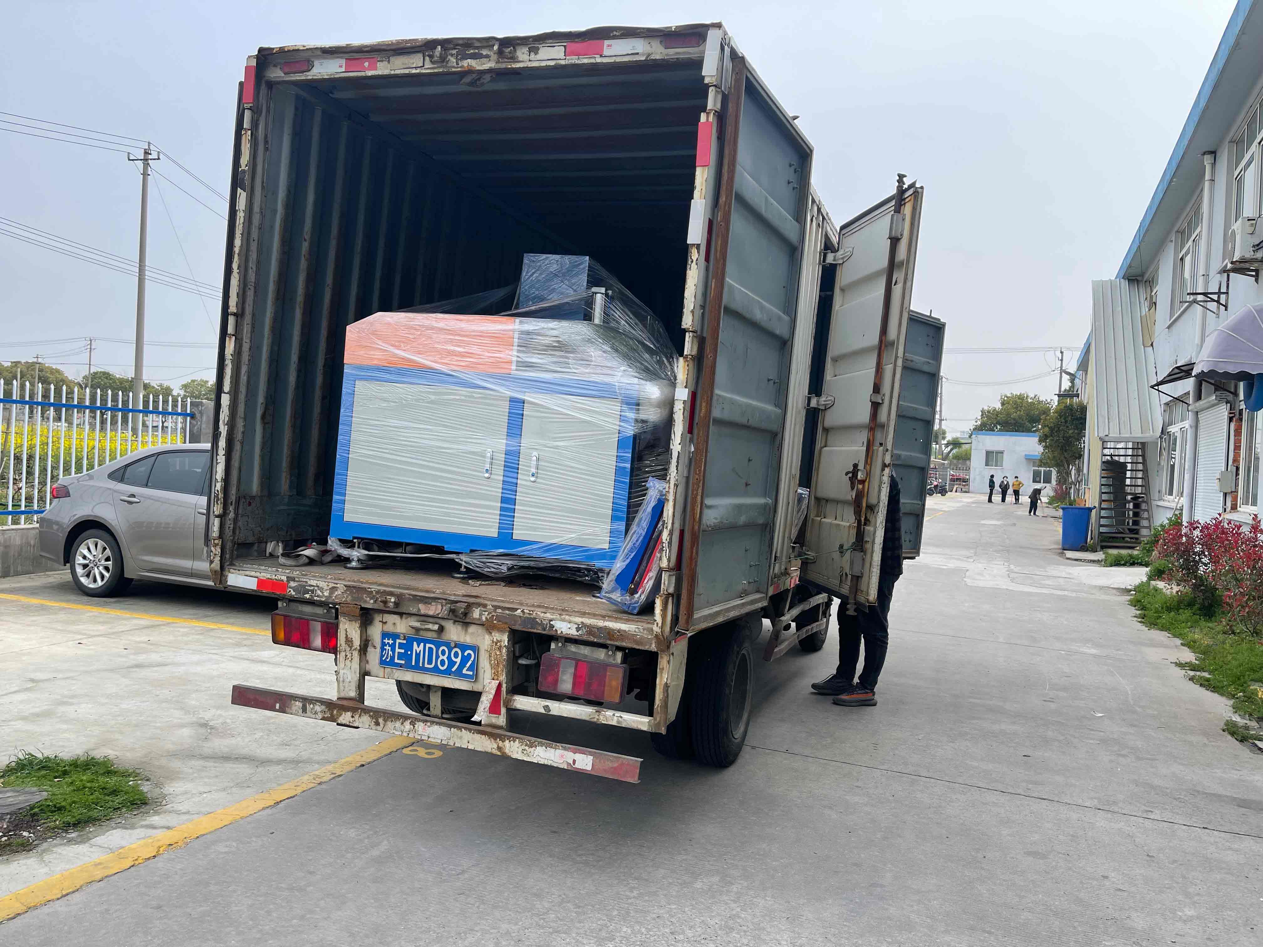 【青島】全自動(dòng)切鋁機(jī)SDY-Q450已打包出庫(kù)，即將發(fā)往客戶現(xiàn)場(chǎng)
